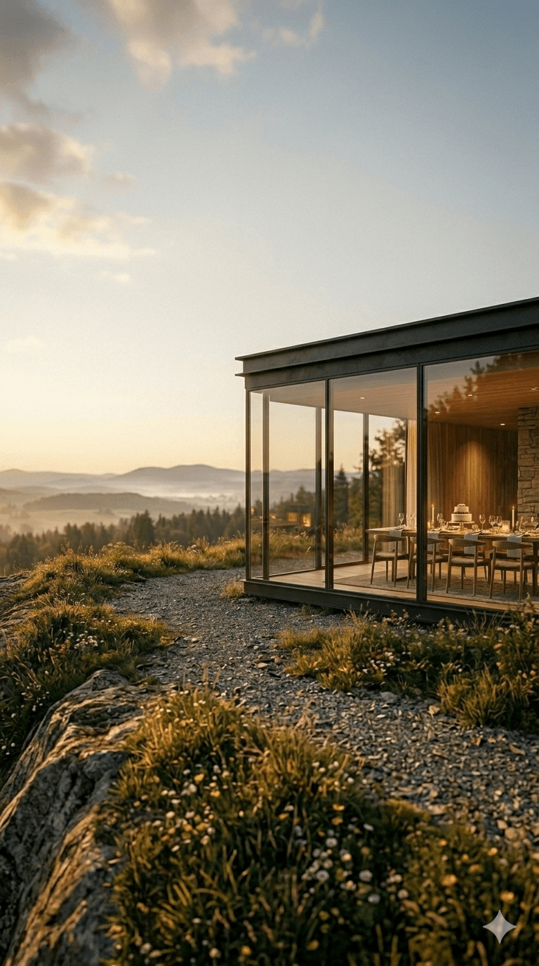 TRUSTAR homepage banner showing a premium travel and experience setting