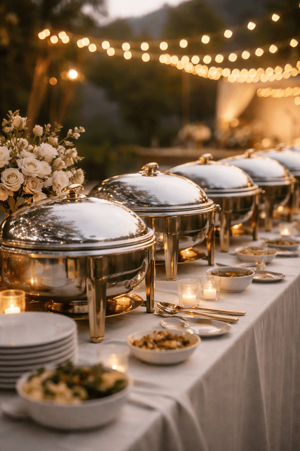 A catering setup visual for TRUSTAR event experiences